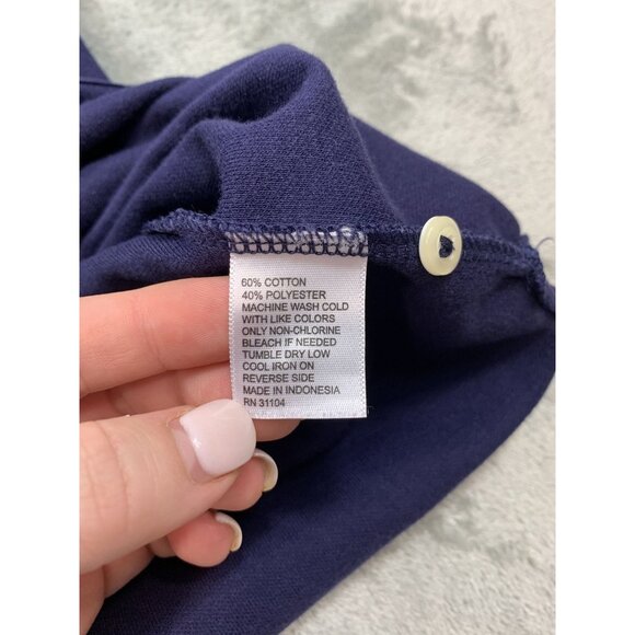 Saddlebred Mens XL Navy Polo Shirt With Blue Anchor Design - Picture 6 of 7